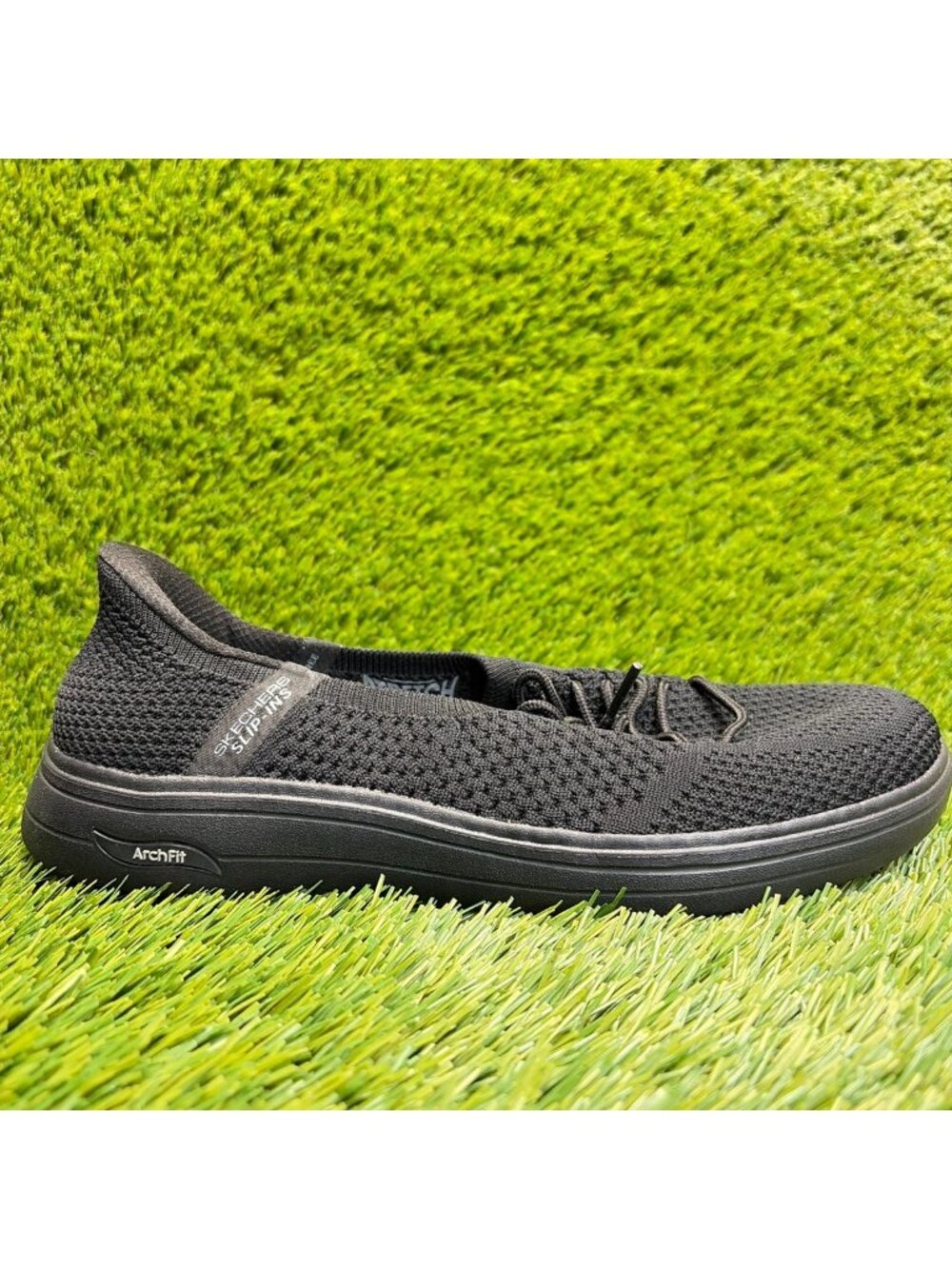 Skechers On The Go Arch Fit Inspire Womens Size 7.5 Black Walking Shoes Sneakers